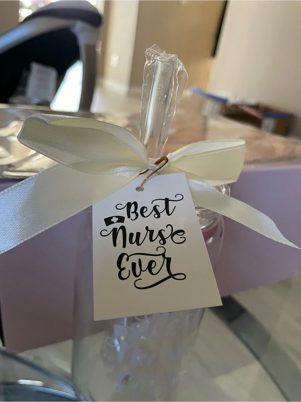 'Best Nurse Ever' Tumbler with Straw